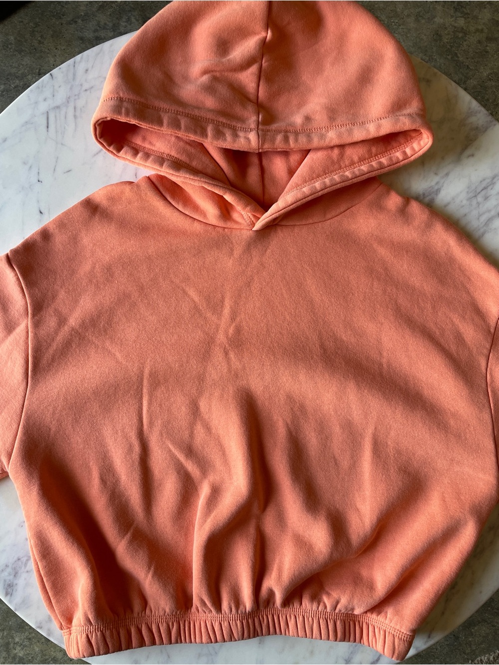 Zara Bright Orange Hoodie Sweatshirt